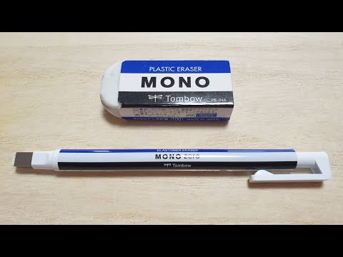 Tombow Erasers - Mono (Plastic Eraser) & Mono Zero (Elastomer Eraser) - Which one should you buy?