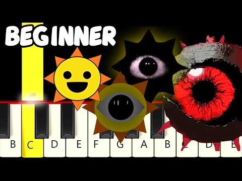 Mr Sun in 16 Phases (Sprunki) - Easy Piano Tutorial Beginner