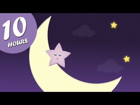 Baby Bedtime Video - Soothing Music and Animation Fades to White Noise/Black Screen