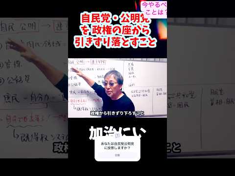 #加治将一 今すべきは 自民党 公明党 #自公を政権から引きずり落とすこと #衆議院選挙 #shorts