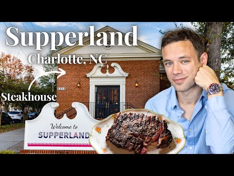 Eating at Supperland. A Steakhouse in a Former Church. Charlotte, North Carolina Food Crawl