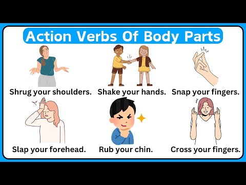 50 plus Exciting Action Verbs Using Body Parts for Kids | Learning Through Movement | Action Verbs