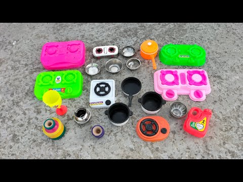 Unboxing Miniature Plastic Full Kitchen Set Collection Toy Cooking Game | Kitchen SetToy | ASMR