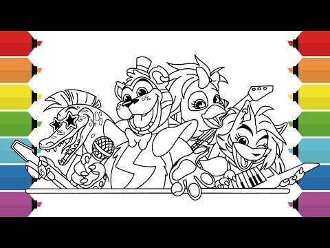 FNAF Security Breach NEW Coloring Pages | How To Color Five Nights at Freddy's | NCS Music