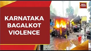 Bagalkot Violence: Clashes Between 2 Communities, 3 Stabbed, Vehicle Set Ablaze, Section 144 Imposed