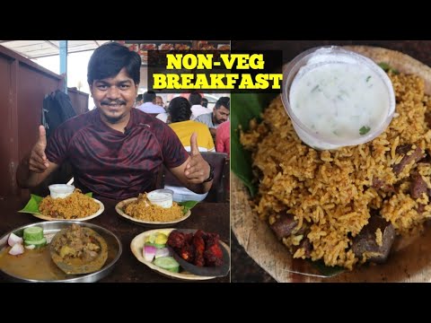 Non-Veg Breakfast | RV Dum Biriyani Hosakote | Likhith Shetty Vlogs |