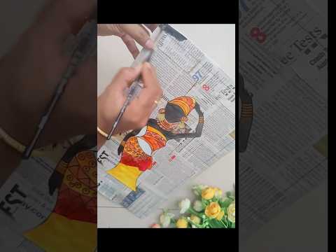 Unique craft with newspaper#bestoutofwaste#wallhanging#newspapercraft#africanwomenart#diy #homedecor