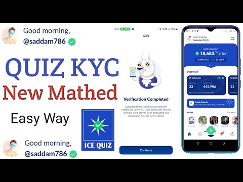 ice network kyc update || ice network quiz kyc update || kyc,ice kyc step 3 all quiz and answers