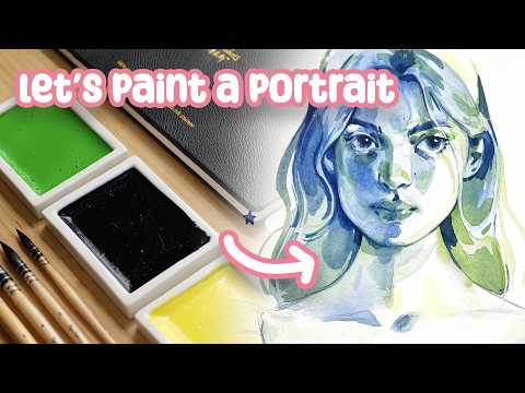 LET'S TRY OUT WEIRD WATERCOLORS ✦ painting a portrait