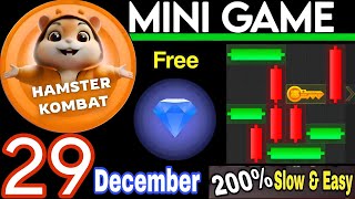 29 December 💎🔑🐹 Puzzle Trick: P2E Hamster Kombat key MiniGame Solved, slow step by step! 🎮