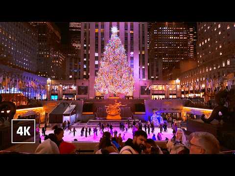 NEW YORK Christmas Walk 🎄 Holiday Joy in Manhattan 🎉 Walking Tour 4K