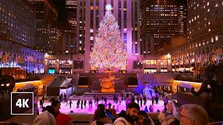 NEW YORK Christmas Walk 🎄 Holiday Joy in Manhattan 🎉 Walking Tour 4K