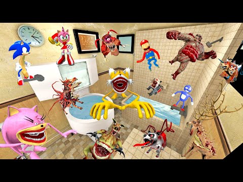 TOILET SONIC TAPES CHAOS FAMILY ZOOCHOSIS MONSTERS ANIMALS SPARTAN KICKING and MEGA PUNCH in Gmod !