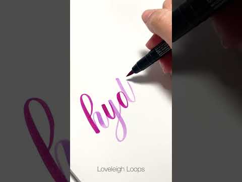 "Hydrangeas" Brush Lettering Calligraphy Quote | July #LetteringChallenge #ASMR #shorts