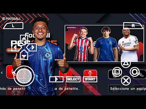 eFootball PES 2025 PPSSPP Update Final Transfer New Face & Kits Club Team Camera Ps5 Best Graphics