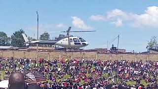 SEE HOW MP NGONG NGENO CHOPPER LAND AT KALENJIN MUSIC FESTIVAL AT KAPKATET STADIUM