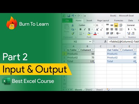 Create an Input and Output Table Part 2 | Excel