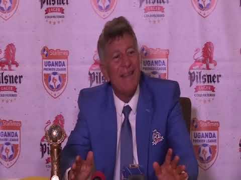 Vipers SC head coach Roberto Oliveira after winning Pilsner Coach of April