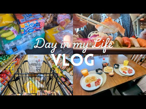 【Day in my Life VLOG】Summer Break with Japanese mom! Breakfast cooking/ Sushi Lunch/ Grocery/ Chores