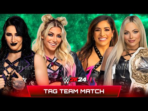 WWE 2K24 • Tag Team Match - Rhea Ripley Alexa Bliss VS Raquel Rodriguez Liv Morgan | WWE