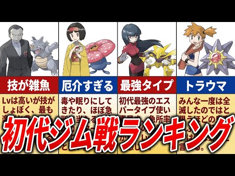 ガチで苦戦した初代ジムリーダーランキング【初代ポケモン】