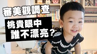 【蔡桃貴】2歲審美觀調查，工作室的大家漂亮嗎？最不漂亮的竟然是....？(2Y1M10D)