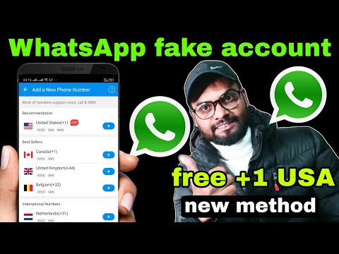 how to create WhatsApp fake account | get free 🇺🇲 numbers for WhatsApp |WhatsApp fake I'd kaise bnay