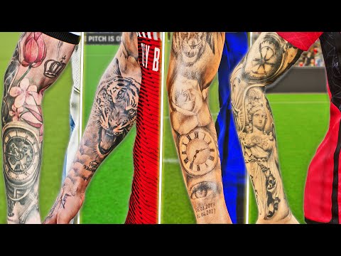 eFootball 2024 - ALL PLAYERS TATTOOS DETAILS ft. Messi, Neymar, Bruno Fernandes | Fujimarupes