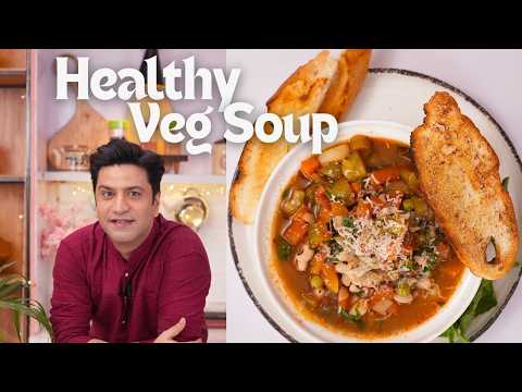 Minestroni Soup | Healthy Tomato Veg Soup | आसान सूप की रेसिपी | Kunal Kapur Italian Winter Recipe