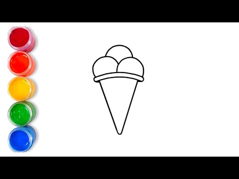 How to draw Icecream for kids | Icecream drawing for kids @Kiddysbox123