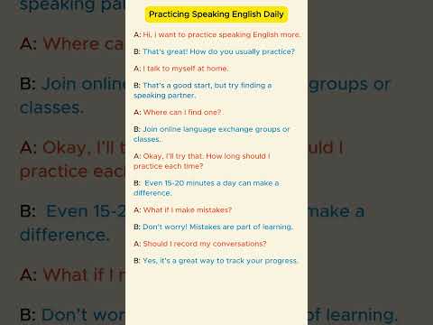 English Conversation: Practicing Speaking English Daily for Beginners #Shorts