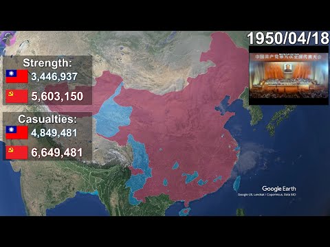 The Chinese Civil War using Google Earth