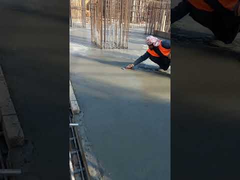 Raft concrete finishing work #construction #civilengineering #antirustprotection