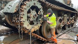 Men Fully Restore the BIGGEST GUN TANK IN THE WORLD | FV4005 Start to Finish @MrHewes