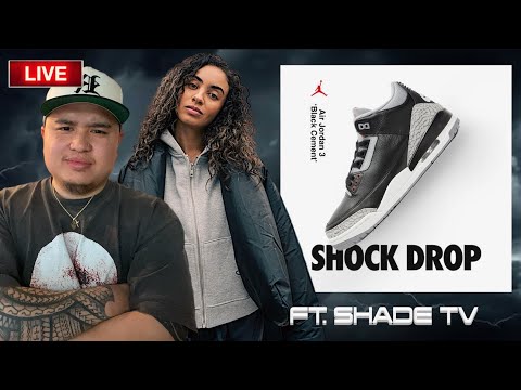 SHOCK DROP TOMORROW! BLACK CEMENT JORDAN 3 FT. @ShadeTV247