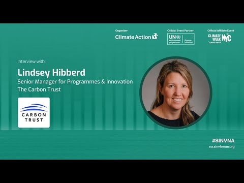 Interview with Lindsey Hibberd, The Carbon Trust #SINVNA23