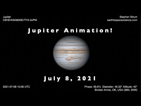 Jupiter Animation: Images of Jupiter with my Celestron 8" EdgeHD and ASI385 Camera