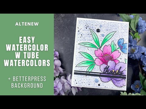 Playful Flowers Watercolor Card | AlteNew