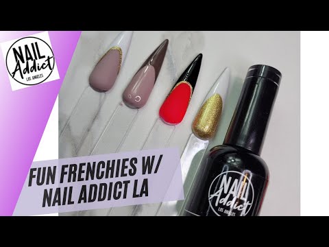 How to Paint a French Nail Design | Nail Addict Gel Polish | Are these the BEST GEL POLISHES?