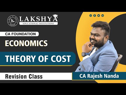 Ch -3 Theory of Cost || CA Foundation || ECONOMICS || Revision || CA Rajesh Nanda || Lakshya EDU