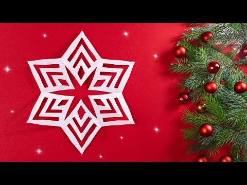 How to Cut a Beautiful Christmas or New Year Snowflake in 5 Minutes | Easy Paper Craft Tutorial