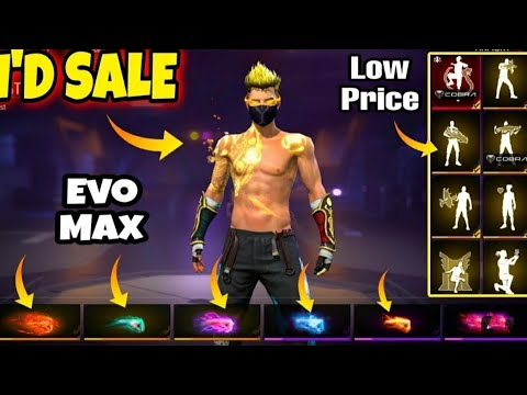 FREE FIRE ID SELL || FF ID LOW PRICE || FREE FIRE TODAY ID SELL || EVO MAX ID SELL.