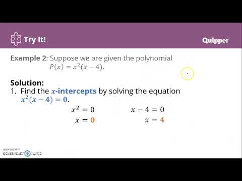 Graphs of Polynomial Functions PART 2 - Grade10