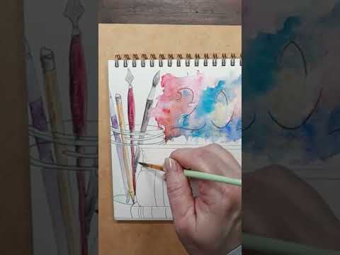 Let's Make Art watercolor calendar. #watercolorart #calendar #art