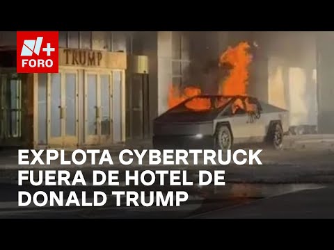 Explota camioneta Tesla Cybertruck afuera de Hotel Trump en Las Vegas - Las Noticias