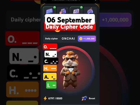 #05 September Cipher Code Hamster Kombat Today daily reward Delhi cyber code Daily Combo #shorts