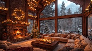 Warm Christmas Ambience 🎄 Instrumental Christmas Jazz Music 2025 & Cozy Crackling Fireplace Sounds 🔥