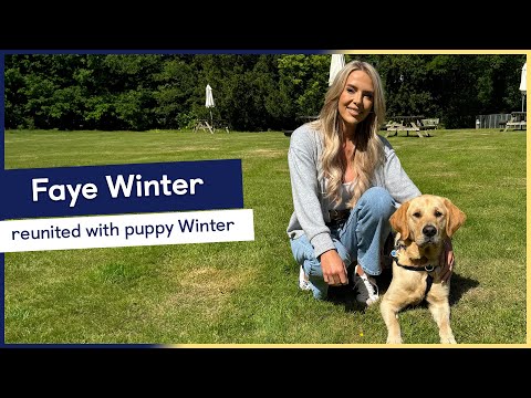 Faye Winter Reunited With Puppy Winter | Audio Described Version