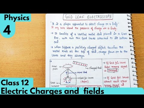 4) Gold Leaf Electroscope| Electric Charges and Fields| Electrostatic Class12 Physics