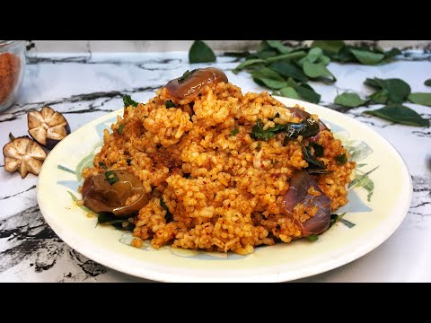 Vangi Bath recipe | Brinjal Rice recipe | Vangi Bath Masala Powder | Variety Rice by Paradise Feast